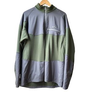 Patagonia Men’s Long-Sleeved R1 Fitz Roy 1/4-Zip Pullover Green/Gray Sz XXL